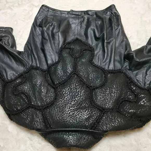 NORMA Canada Vintage 1980's Patchwork Art Knit Sweater Jacket Leather Size M - Picture 8 of 10